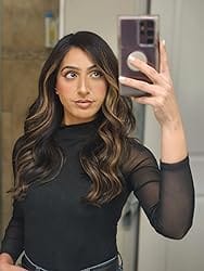 Customer photo review of Full Shine Sew In Hair Weft Bundles 100% Remy Human Hair Balayage Highlights (#2/8/2)