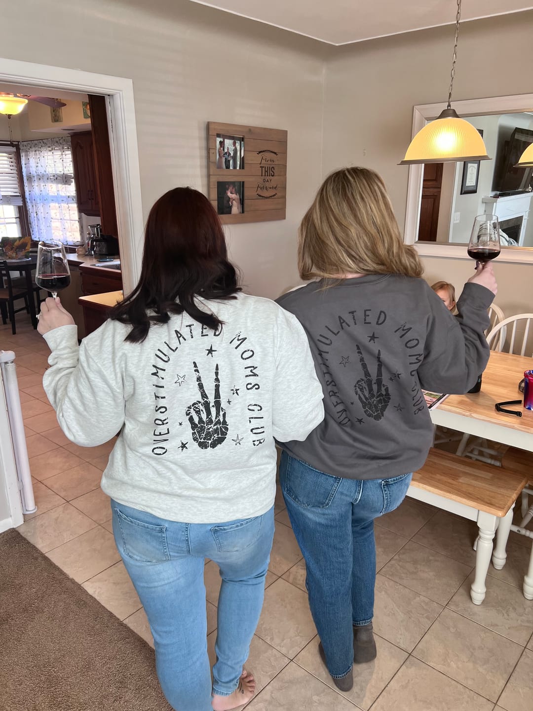 Customer photo review of Overstimulated Moms Club Skeleton (Back Print)
