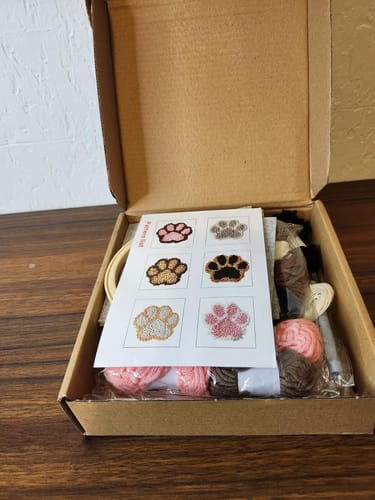 Customer photo review of MugStitch punch needle kit for coasters