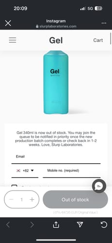 Customer photo review of Gel