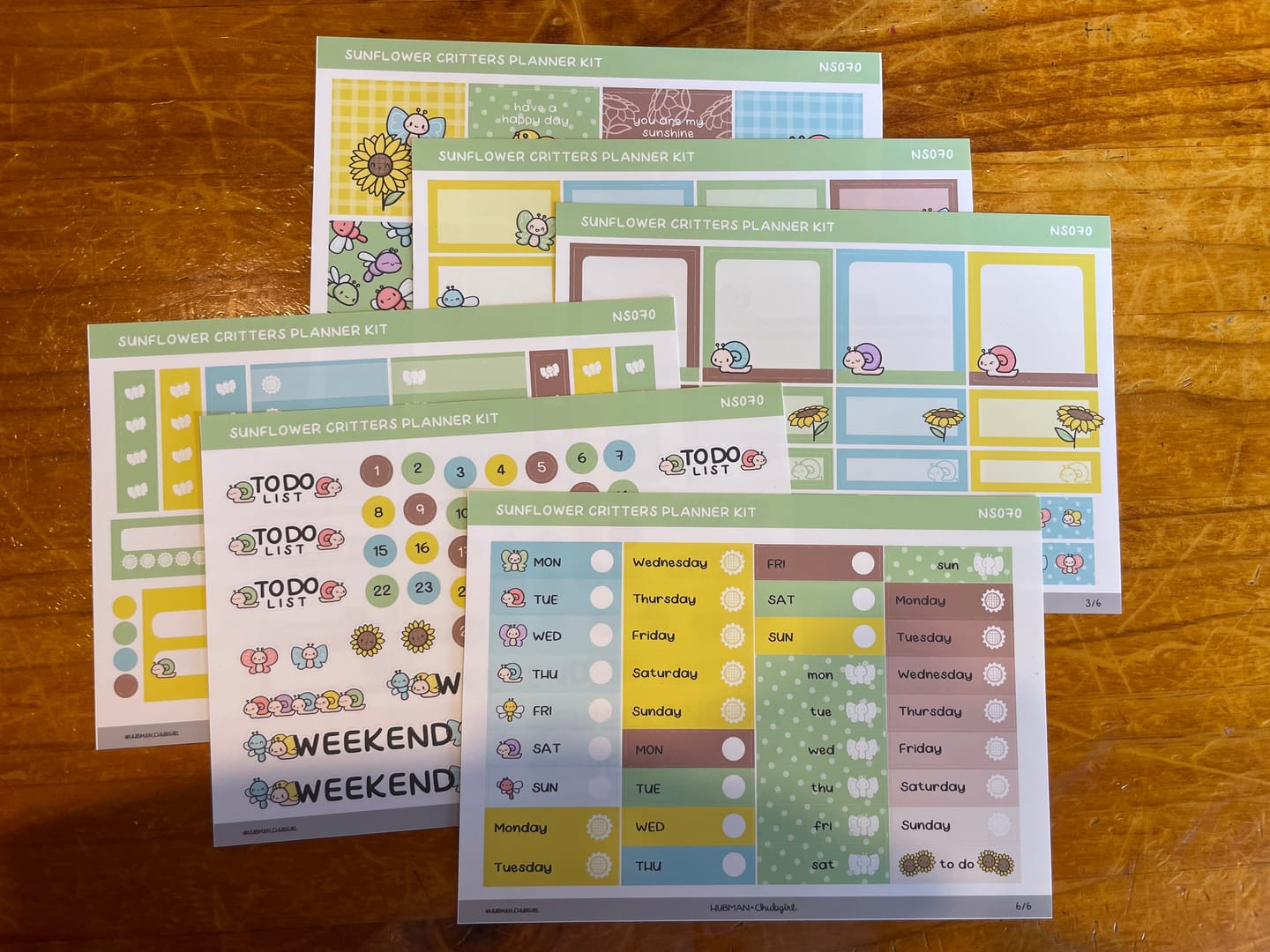 Customer photo review of Sunflowers Planner Kit