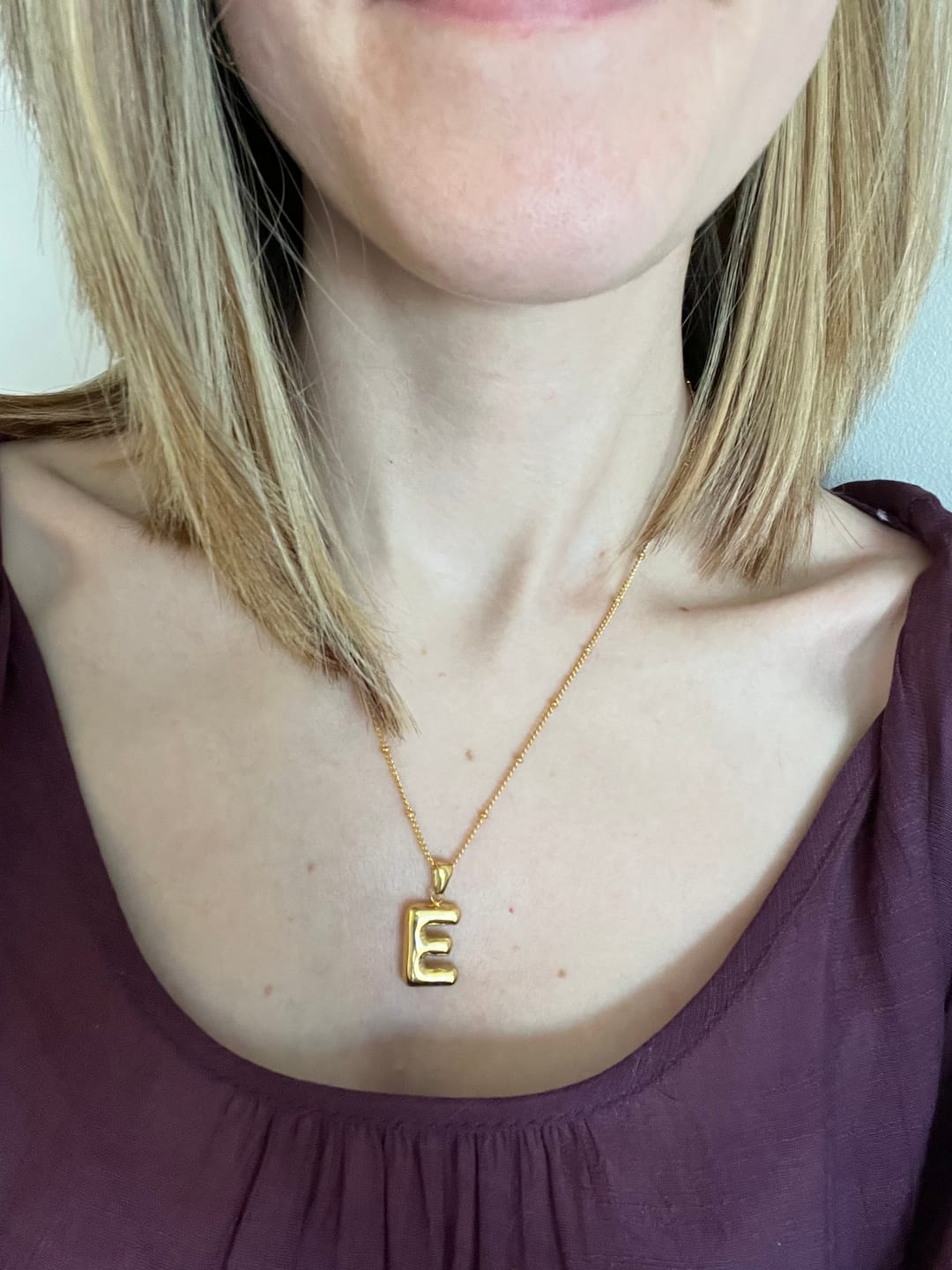 Customer photo review of Alphabet Necklace