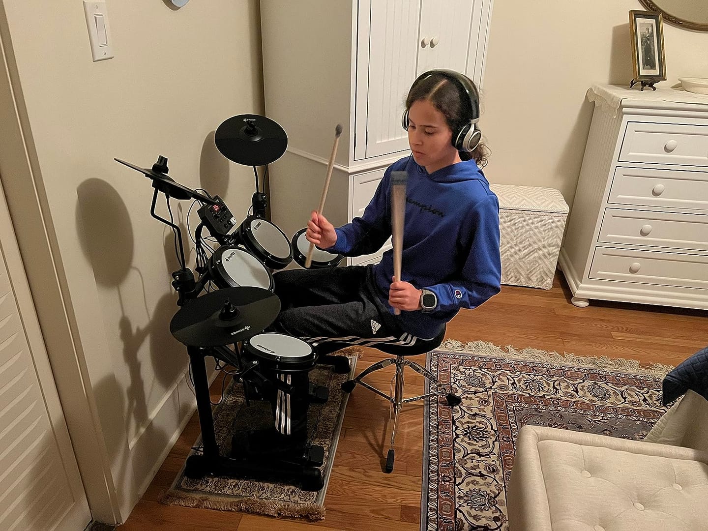 Customer photo review of Batterie électrique Donner DED-80 5 tambours et 3 cymbales