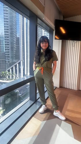 Customer photo review of 5-Pocket MoveTech® Scrub Top - Women / Forest Green