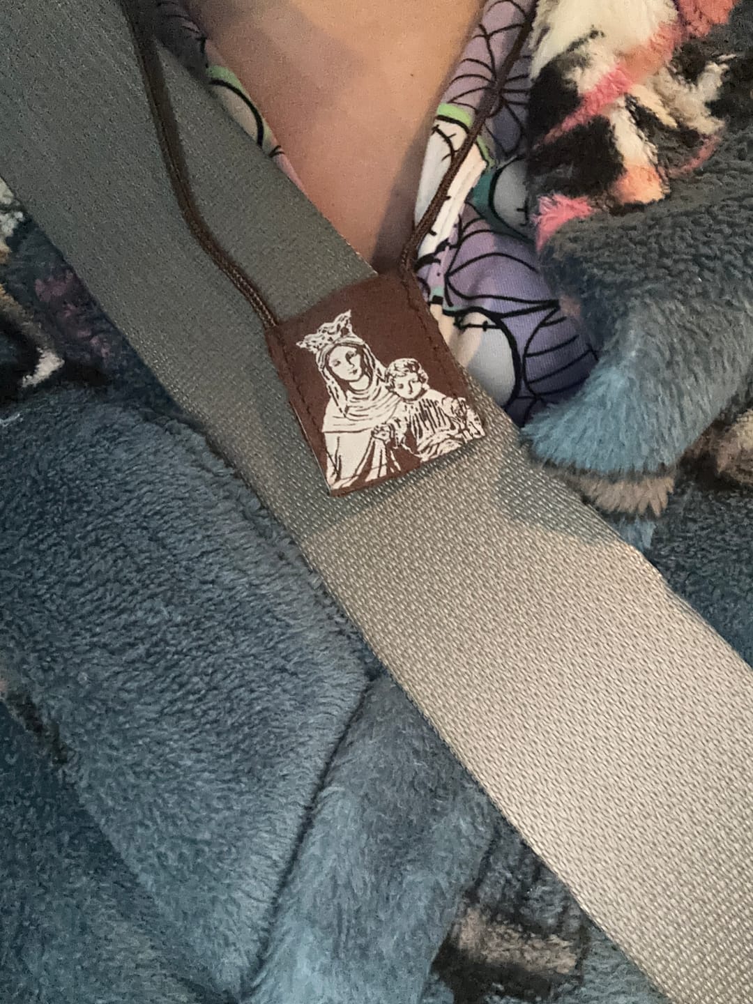 Customer photo review of OLMC Crown of Stars | Our Lady of Mt. Carmel Premium Brown Scapular