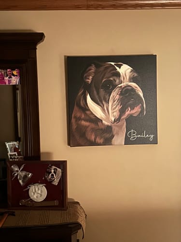 Customer photo review of Pet Art Canvas Wrap