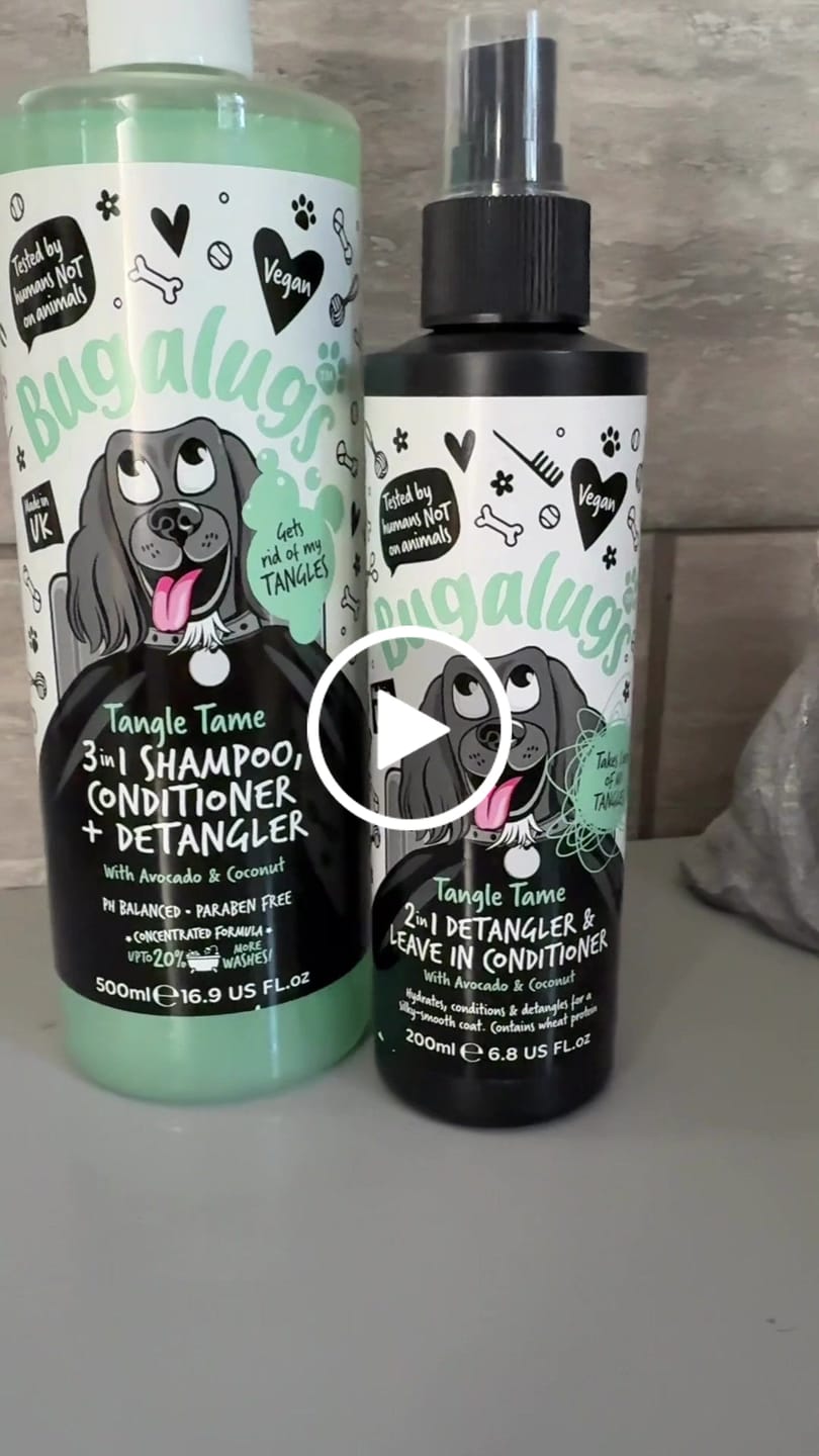 Customer video review of 3 in 1 Tangle Tame Dog Shampoo, Conditioner & Detangler