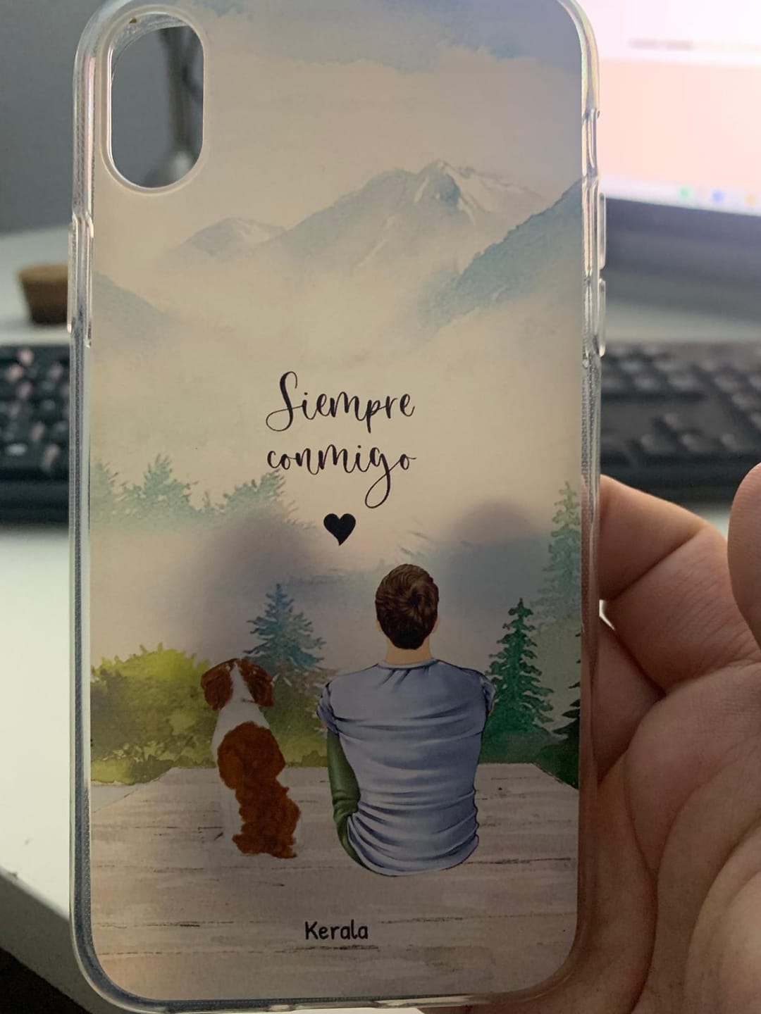 Customer photo review of Siempre conmigo - Funda personalizada