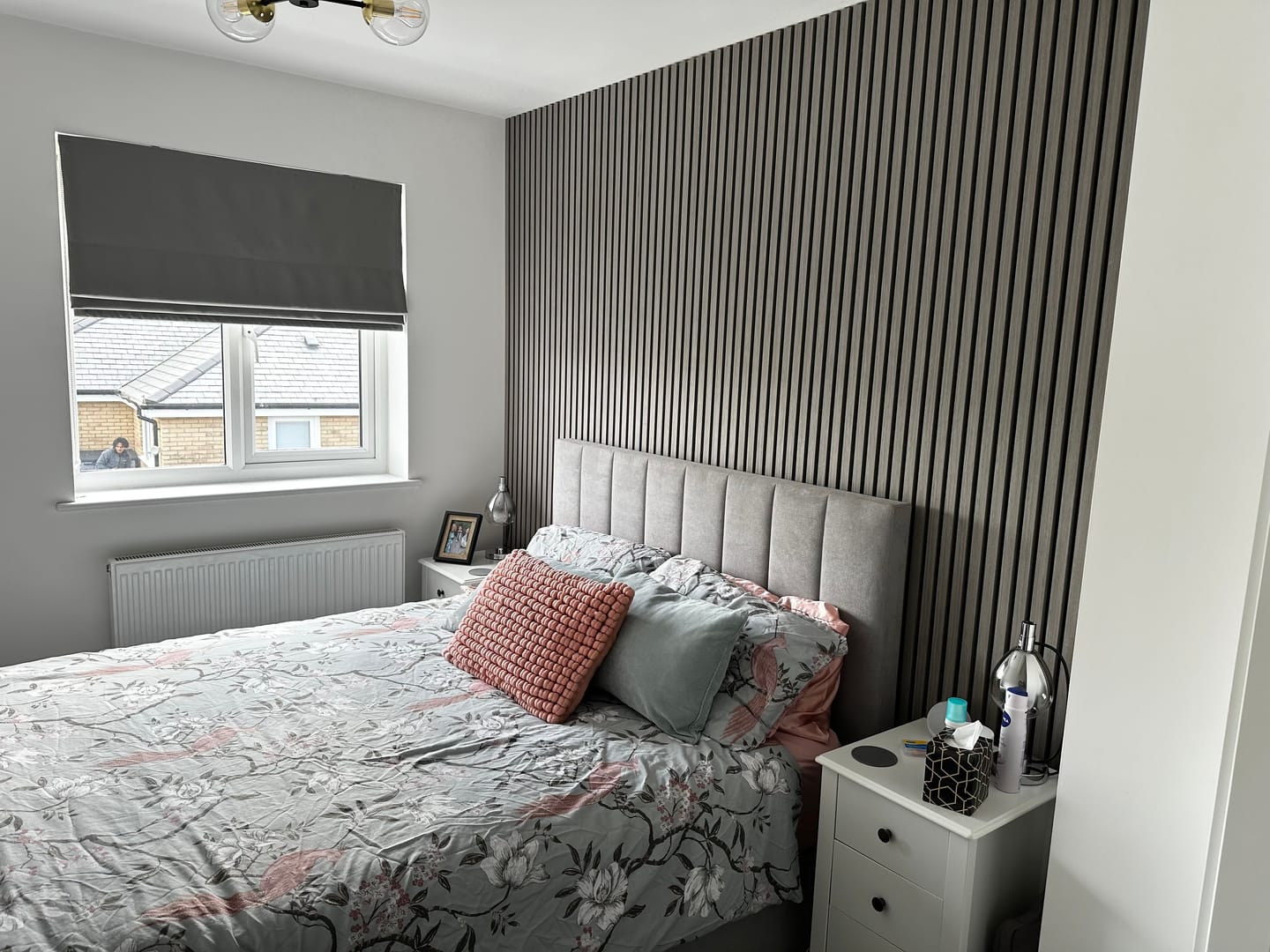 Customer photo review of Wooden Wall Panel | Grey Walnut | Premium 3-sided Wood Veneer