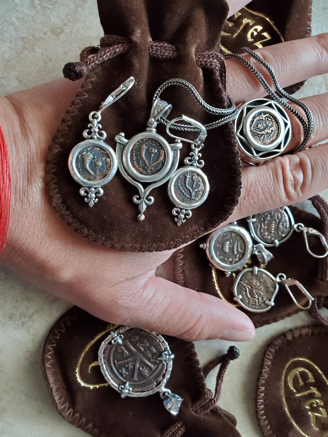 Customer photo review of Sterling Silver Ring, Yehohanan Prutah Coin, 7054