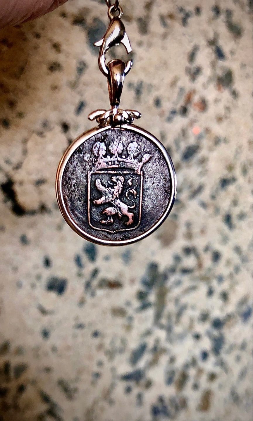 Customer photo review of Sterling Silver Pendant, Dutch VOC Coin, 7045