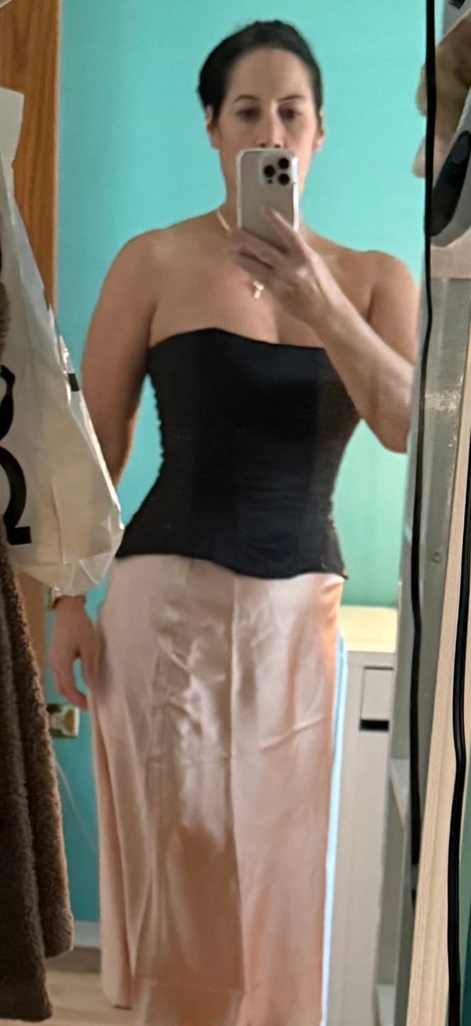 Customer photo review of Satin corset
