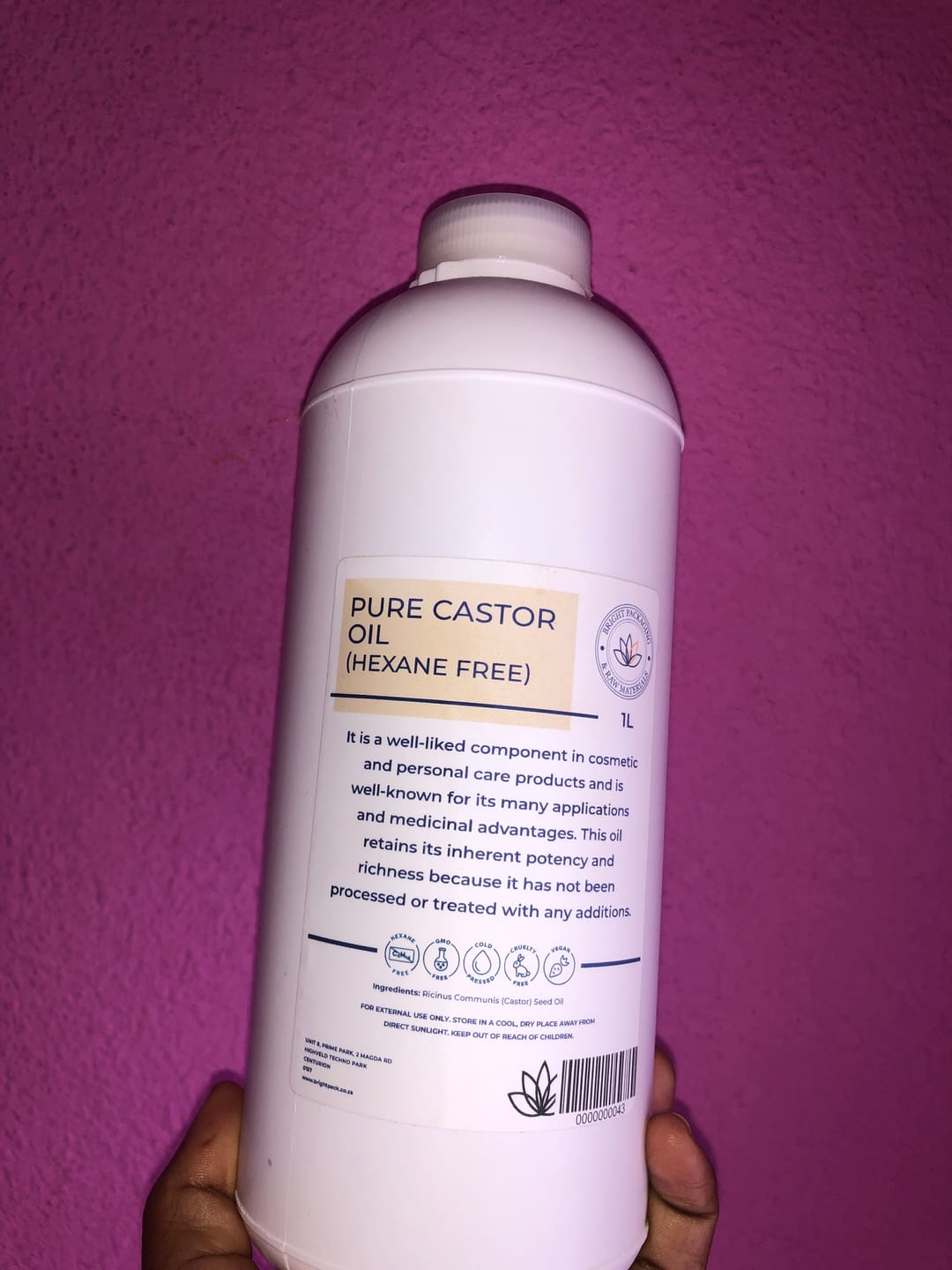 Customer photo review of Pure Castor Oil (Hexane-Free) - Cold-Pressed