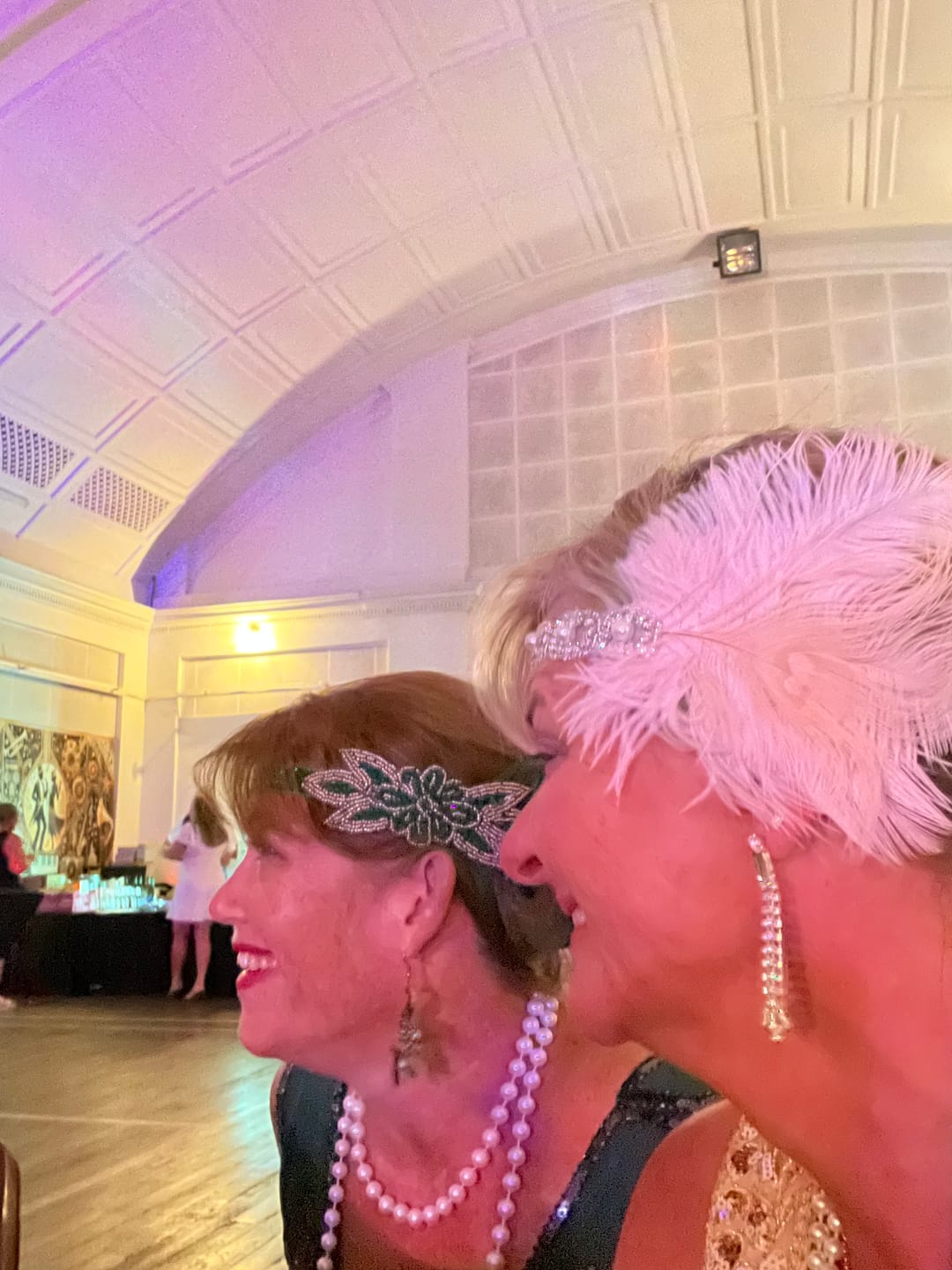 Customer photo review of 1920s Green Peacock Feather Headband