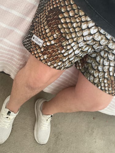 Customer photo review of DIAMOND SNAKE MESH SHORTS
