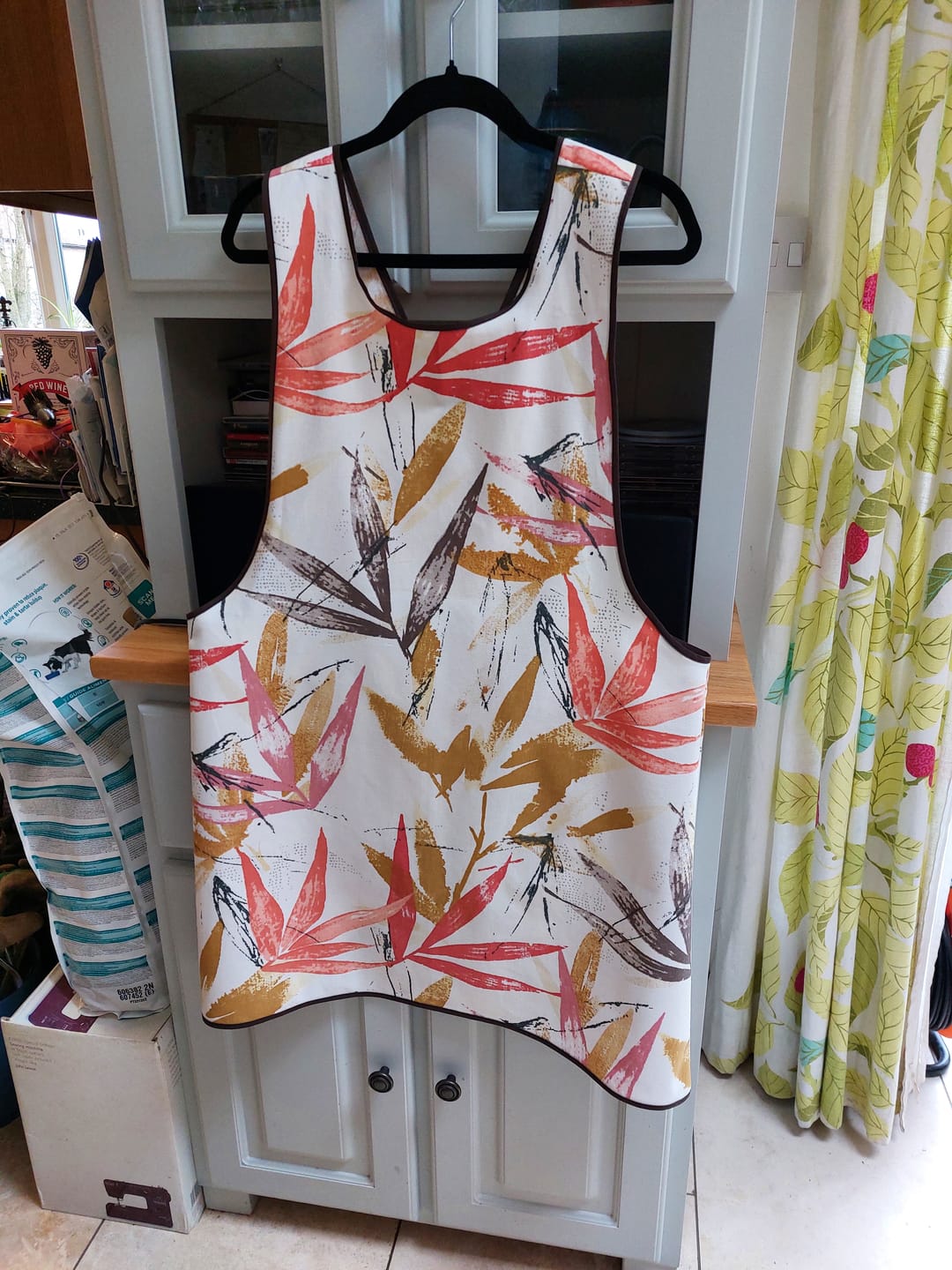 Customer photo review of Large Leaves Cotton Canvas Fabric