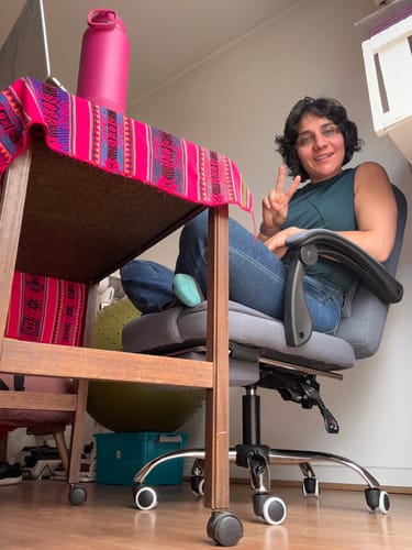 Customer photo review of Silla de Escritorio Ergonómica con Ruedas Extra Confort Reclinable