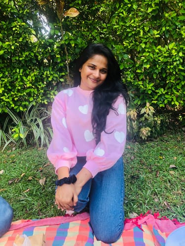 Customer photo review of Pink Crush Balloon Sleeve Pullover