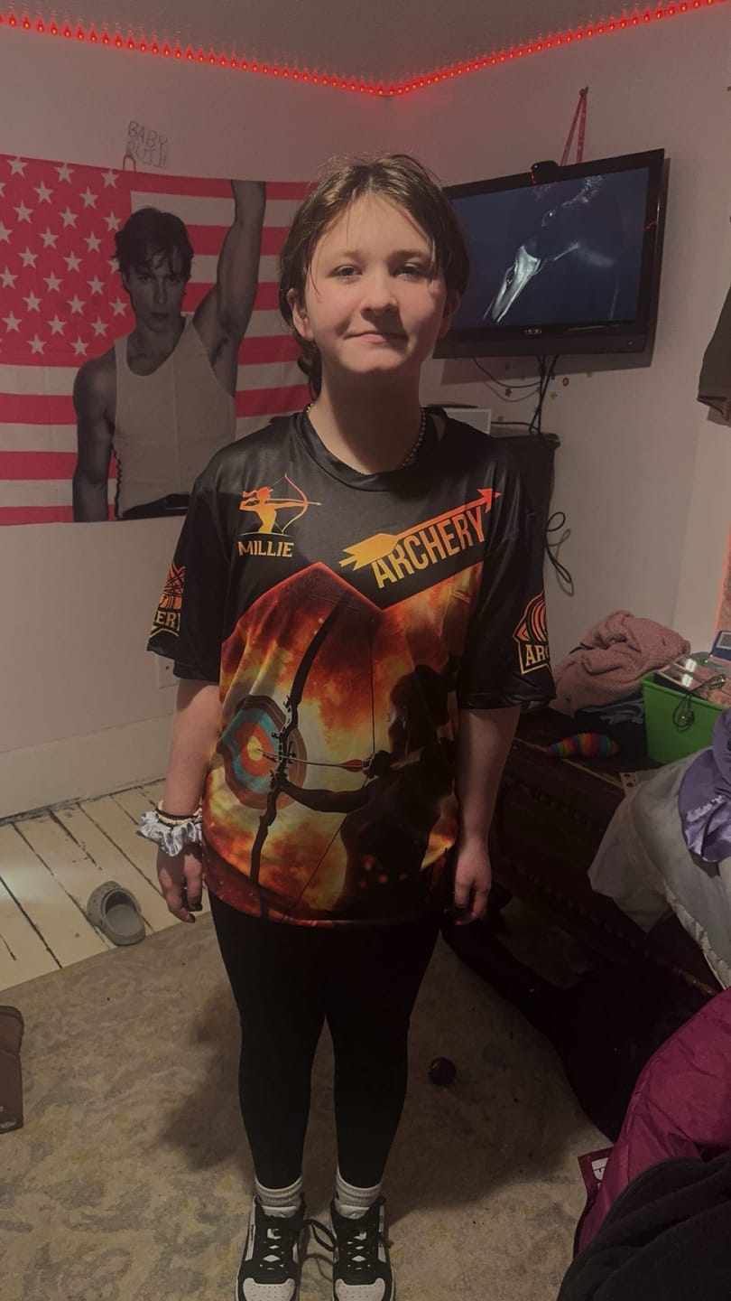 Customer photo review of Woman Shirt, Custom Name Archery T-Shirt, Archer Hoodie Long Sleeve Shirt , Gift for Archery Lovers