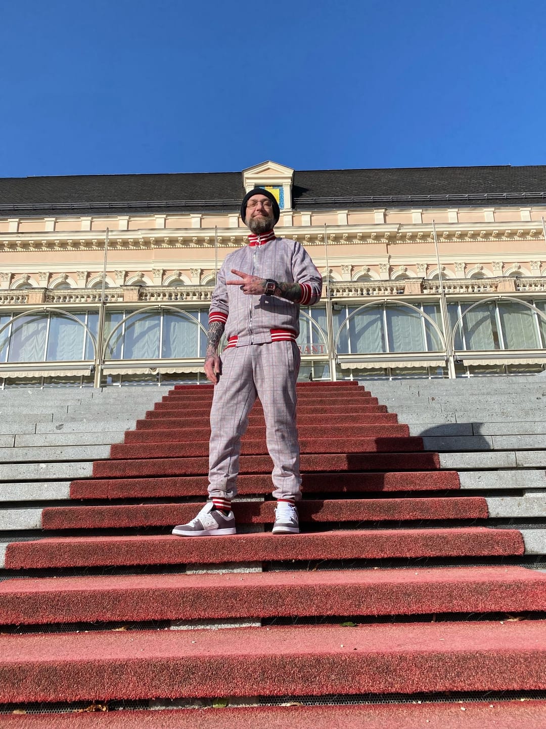 Customer photo review of TheMrTailor™ Tartan Tracksuit