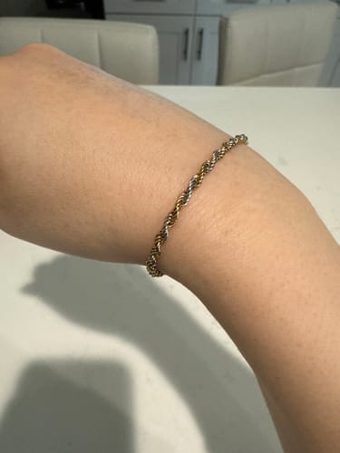 Customer photo review of Two Toned Rope Chain Bracelet