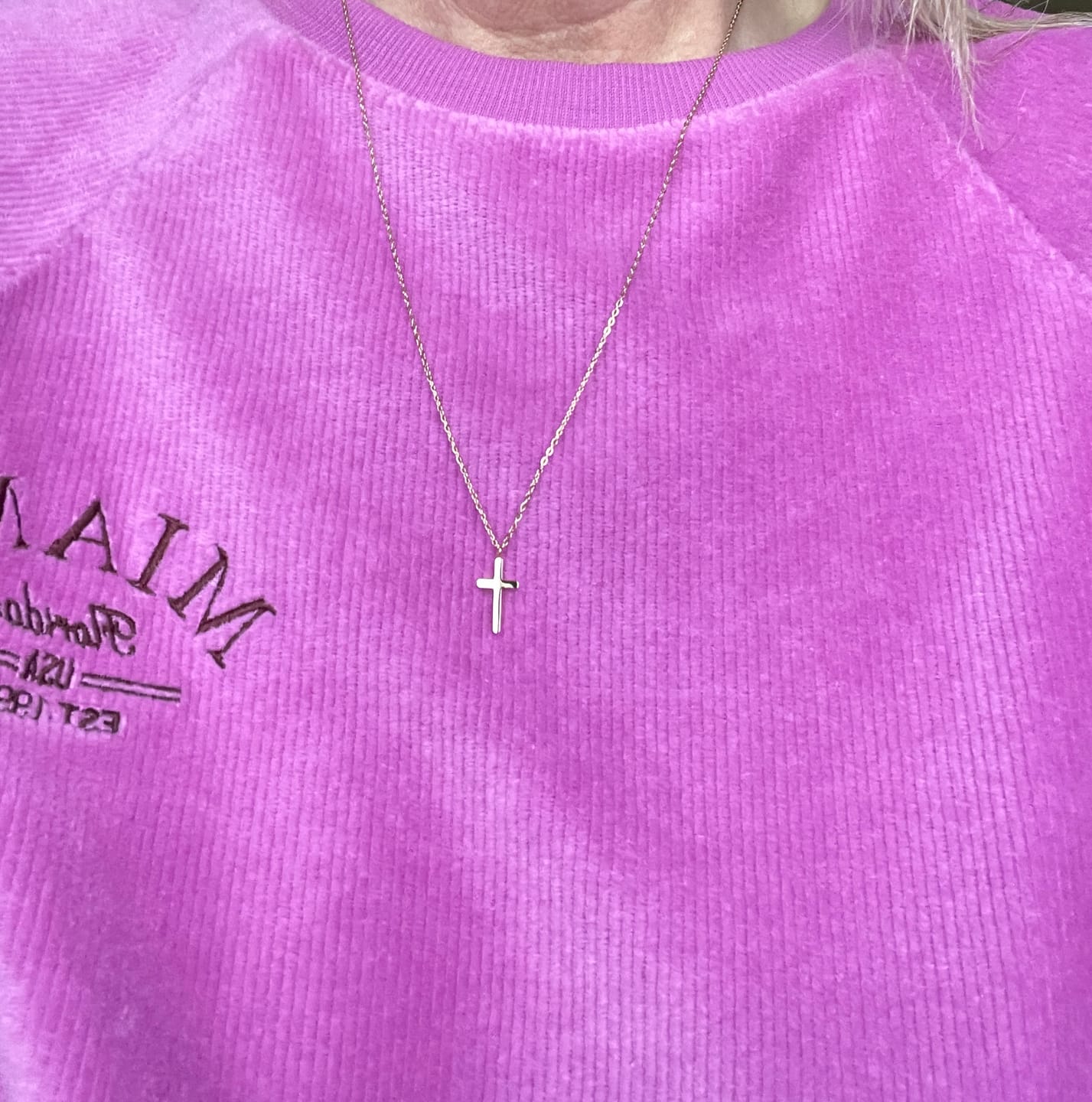 Customer photo review of Cross Necklace