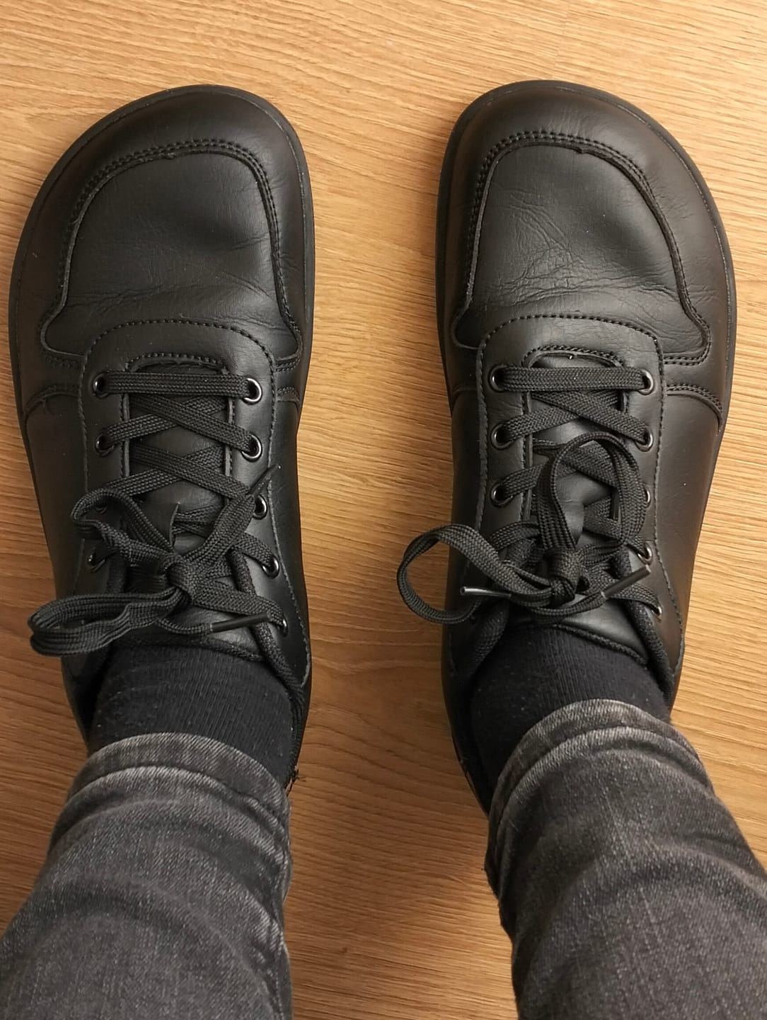 Customer photo review of ZZFABER Adult Soft Fiber Leather Barefoot Shoe