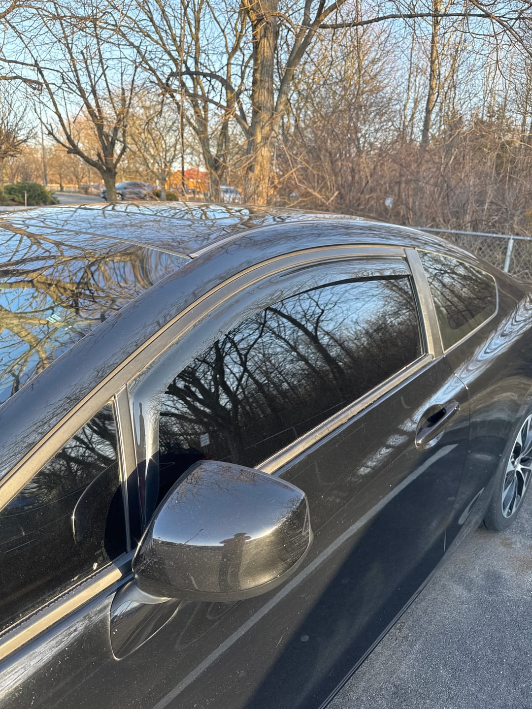 Customer photo review of 2012-15 Honda Civic Coupe Window Visors Wind Deflectors Rain Guards