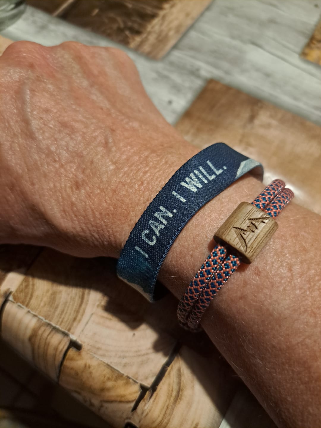 Customer photo review of I can. I will. - Elastisches Armband