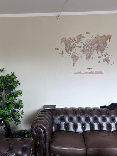 Customer photo review of 3D Weltkarte aus Holz Terra