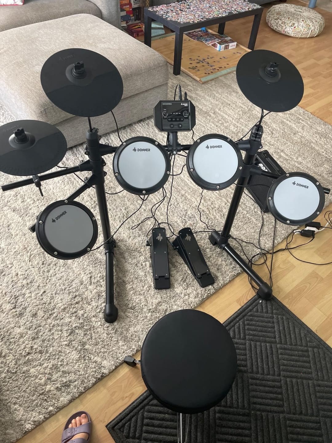 Customer photo review of Batterie électrique Donner DED-80 5 tambours et 3 cymbales