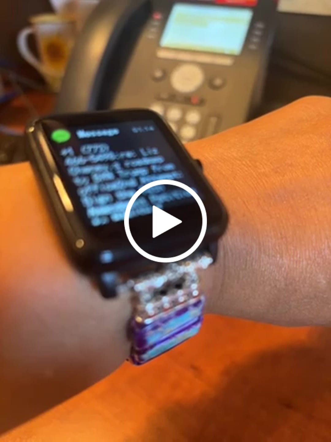Customer video review of Majestic Tibetan Jasper Stretch Apple Watch Strap