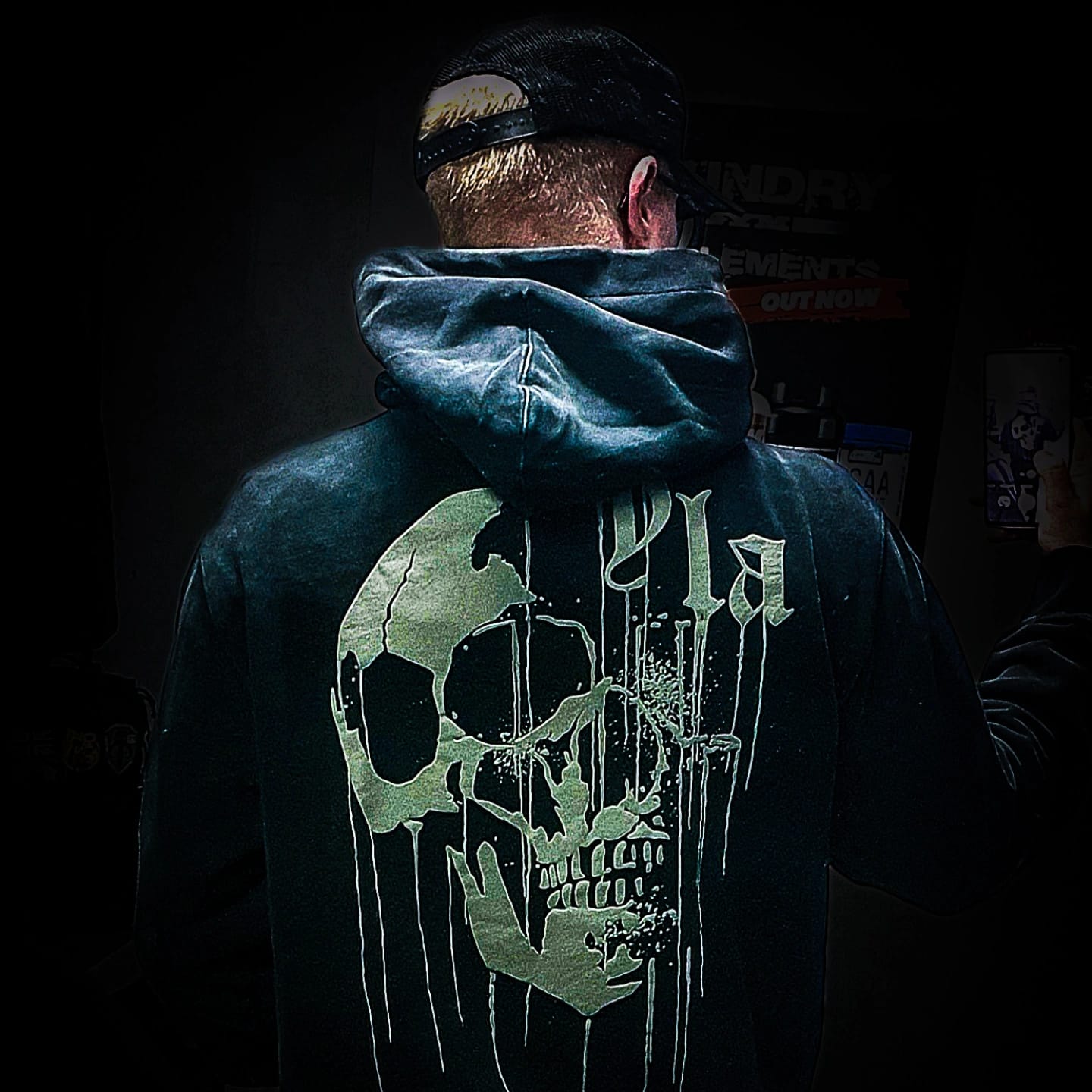 Customer photo review of 551 - Drippy Skull Hoodie