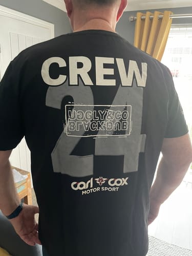 Customer photo review of Crew Tee 2024