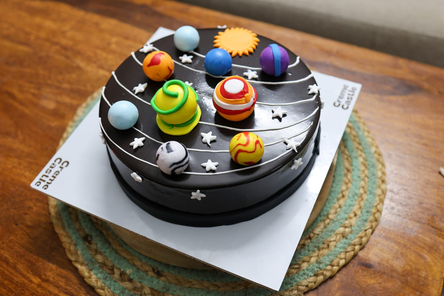 Customer photo review of Solar System Theme Cake