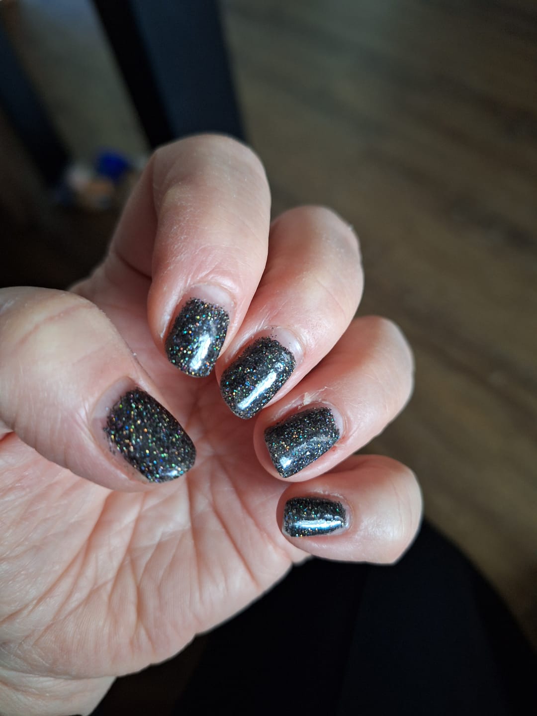 Customer photo review of Black Out Dipping Powder