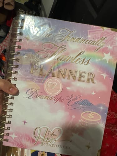Customer photo review of The Dreamscape Financially Flawless Planner