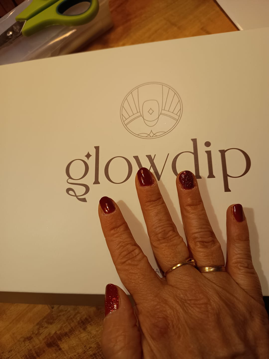 Customer photo review of Autumn Tea Gold Dipping Powder