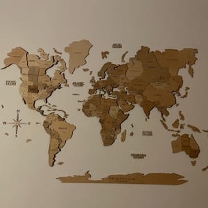 Customer photo review of 3D Weltkarte aus Holz Terra