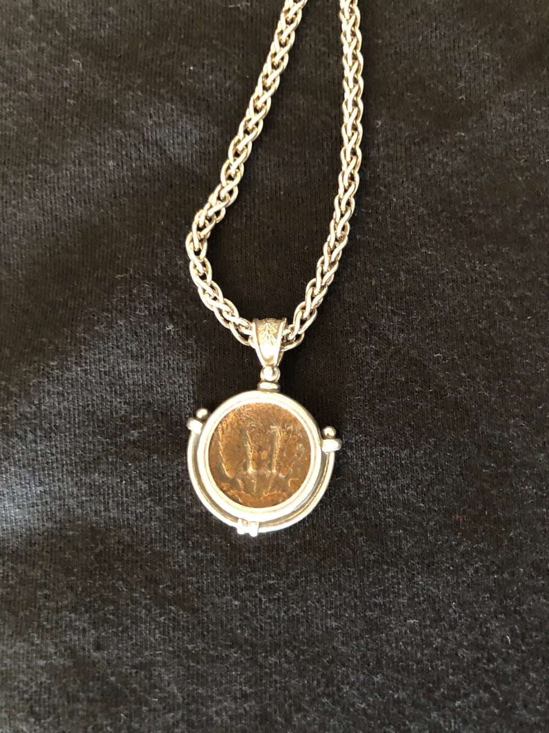 Customer photo review of Sterling Silver Pendant, Herod Agripa, Ancient Jewish Coin, 7006