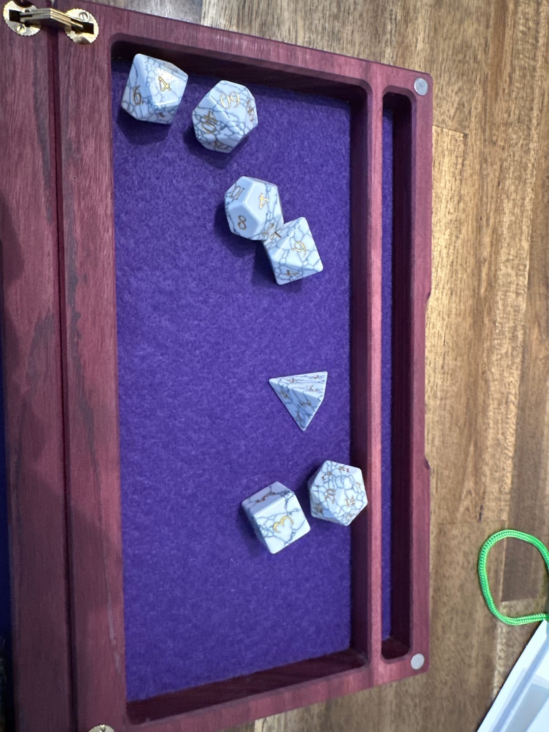 Customer photo review of Cracked Marble - Stone Dice Set