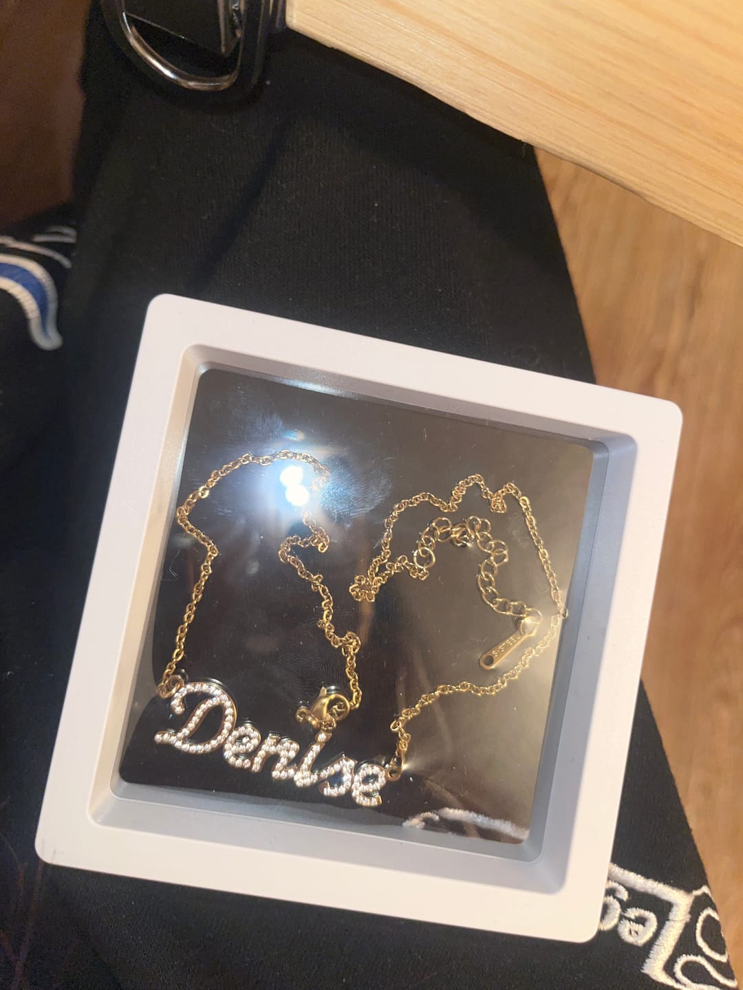 Customer photo review of Kids Iced Name Necklace
