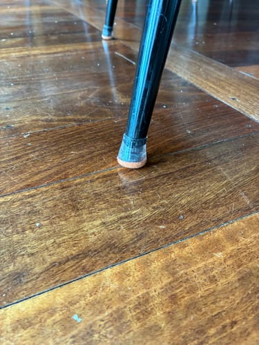 Customer photo review of Groovy Flex Silicone Felt Chair Leg Protectors | Stretchy Edition