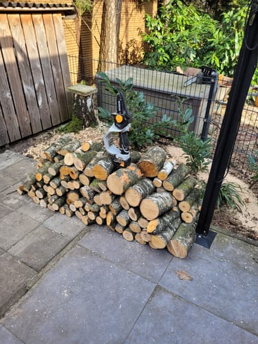 Customer photo review of 18V Nexxsaw Cordless One-Hand Chainsaw 6''