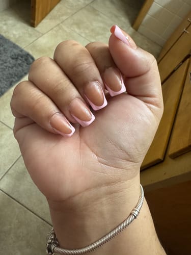 Customer photo review of XCOATTIPS® Pink Pastel French Kit - Short Square