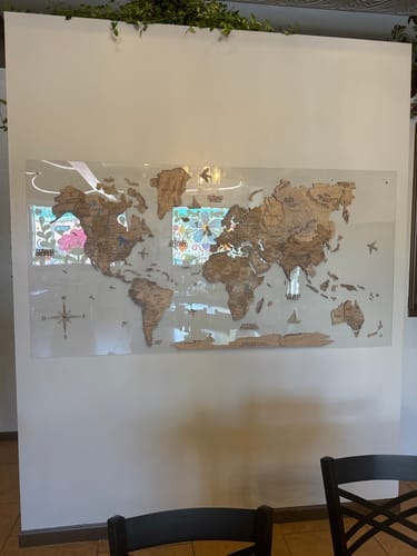Customer photo review of 3D Weltkarte aus Holz Terra