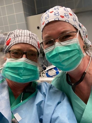 Customer photo review of Ponytail Surgical Cap CatMas