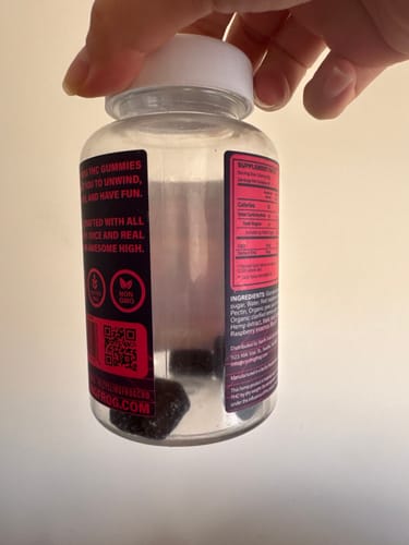 Customer photo review of BlueRazz Gummies, 10mg THC + 10mg CBD