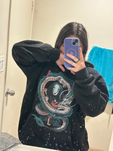 Customer photo review of SPIRITED AWAY VINTAGE HOODIE