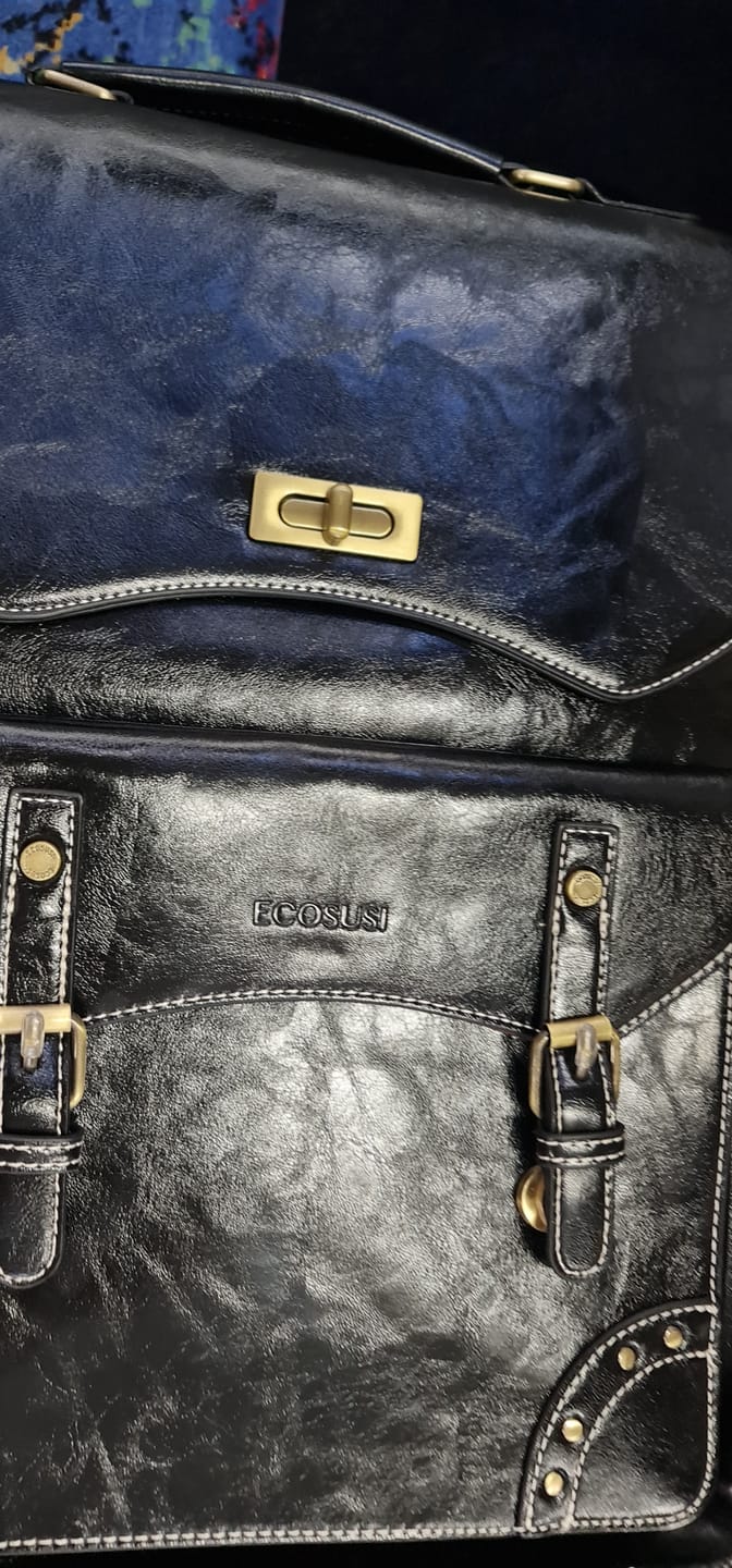 Customer photo review of Wilder Vintage Leather 15.6-inch Laptop Backpack